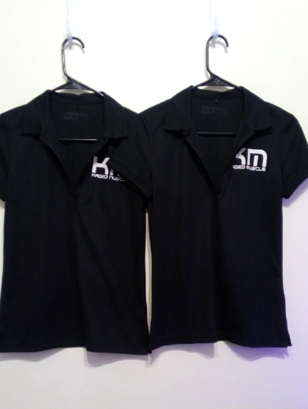 2 Nike Black Dri-FIT Golf Tees